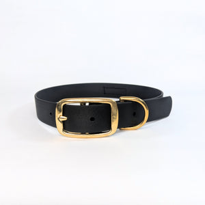BayBond Collar Waterproof - Black with brass hardware, premium waterproof material by House of Harrold for enduring quality and control