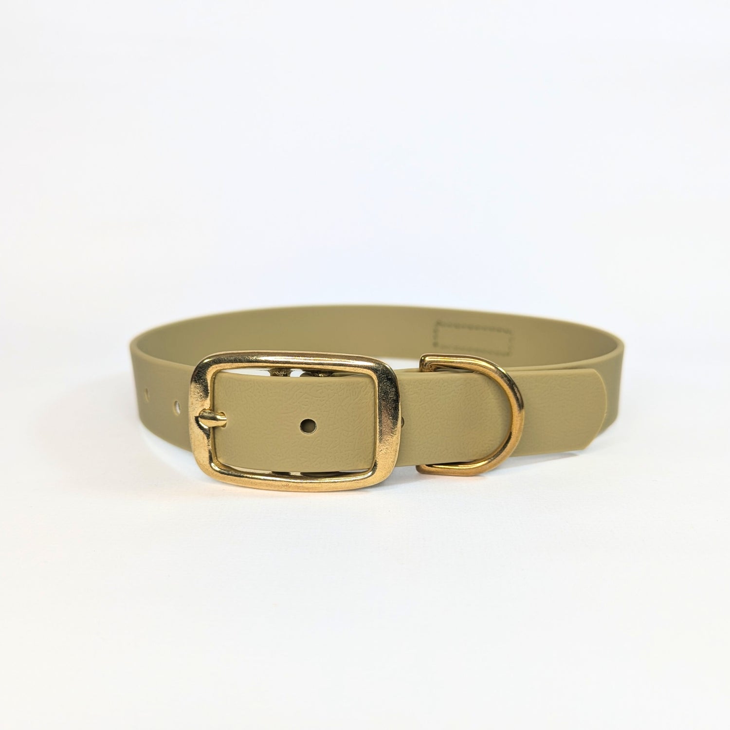 BayBond Collar Waterproof - Green with brass hardware, textured vegan PVC, anti-pull design, gallery position 1, House of Harrold quality