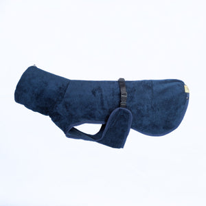 CloudSoft Bamboo Dry Robe - Navy Blue with anti-pull technology, brass hardware, and high quality material by House of Harrold