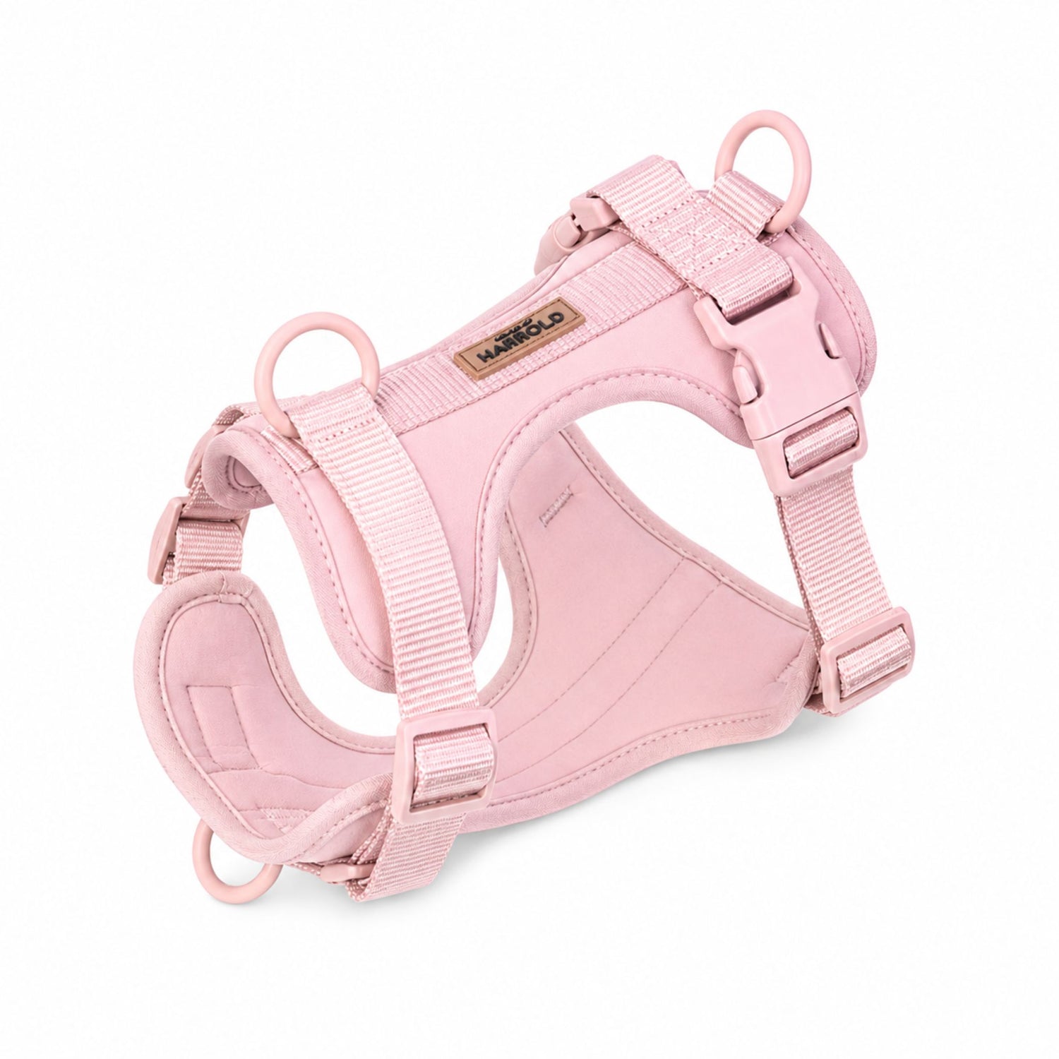 ComfortFit No-Pull Harness - Pink with high quality material, brass hardware, and anti-pull tech by House of Harrold for enduring quality